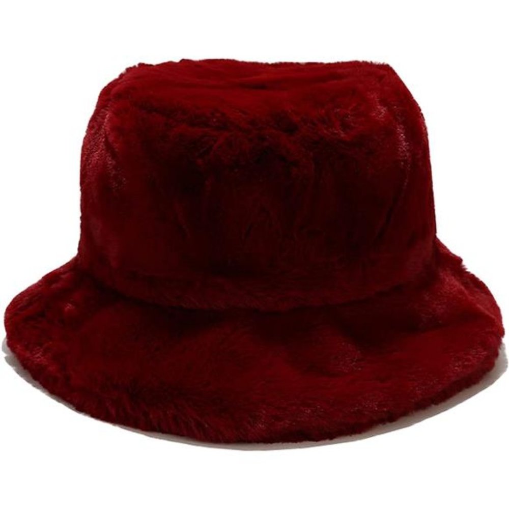 Women's Winter Faux Fur Fuzzy Warm Bucket Hat